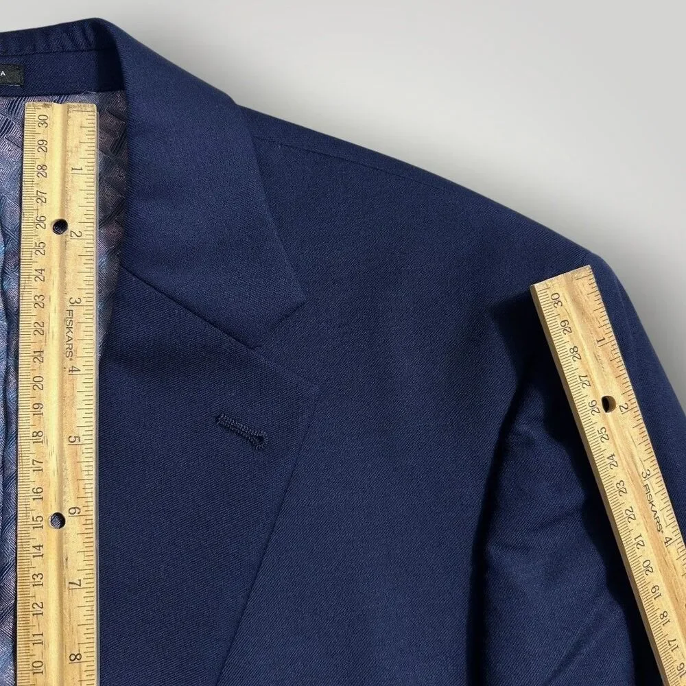 JOSEPH ABBOUD Mens 2 PIECE SUIT Blazer Jacket 42S Pant 36Wx29L Navy Blue Wool